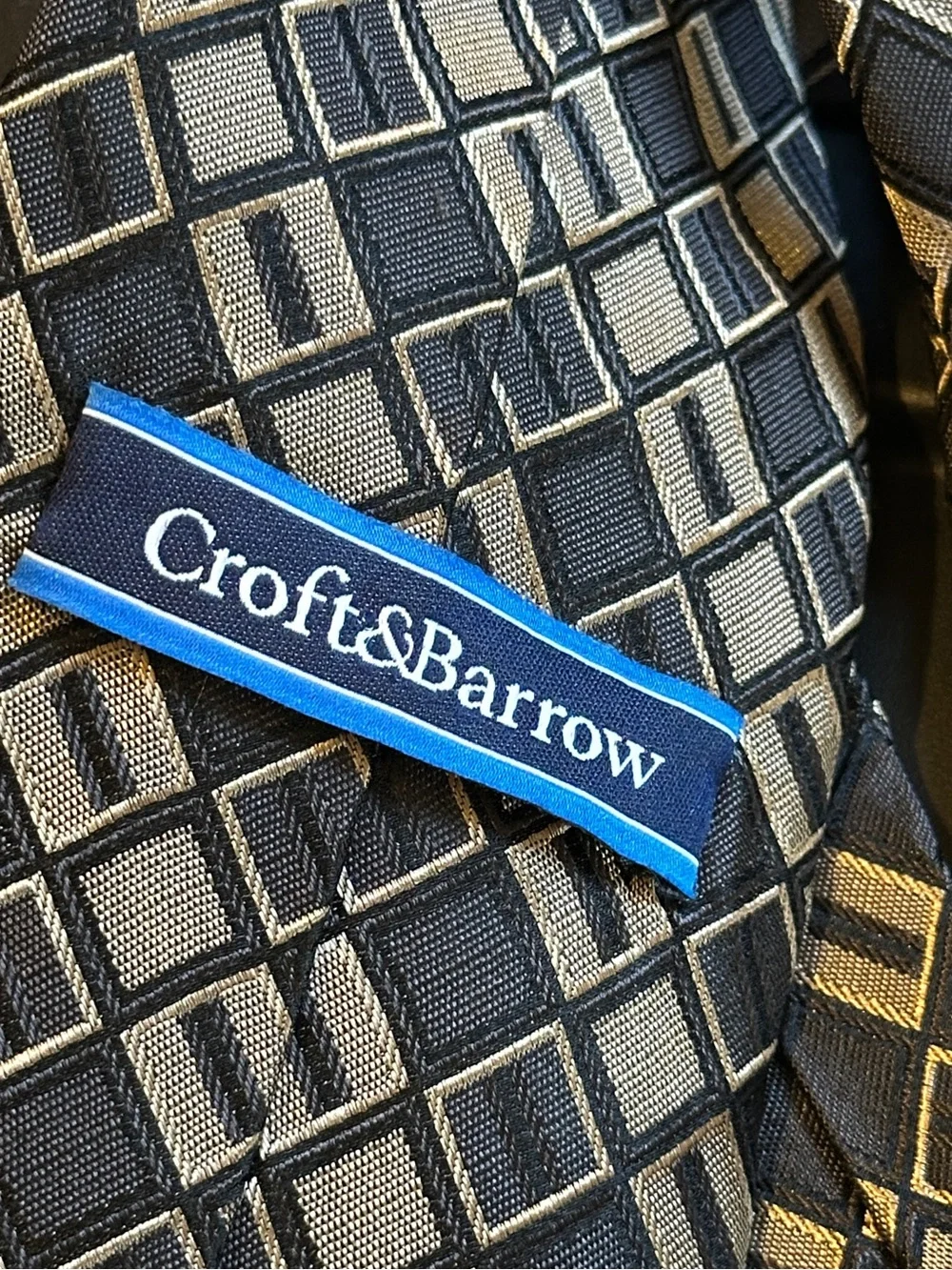 Men's Geometric Tie Croft & Barrow Hand made